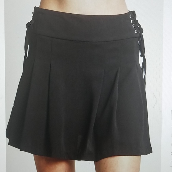 Lace Up Mini Skirt - Picture 2 of 6